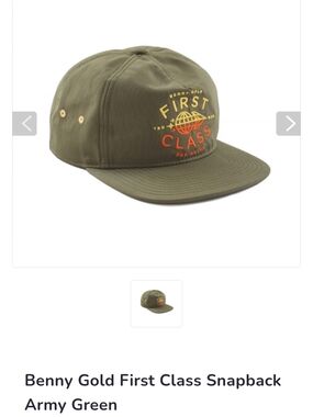Benny Gold First Class Snapback Army Green